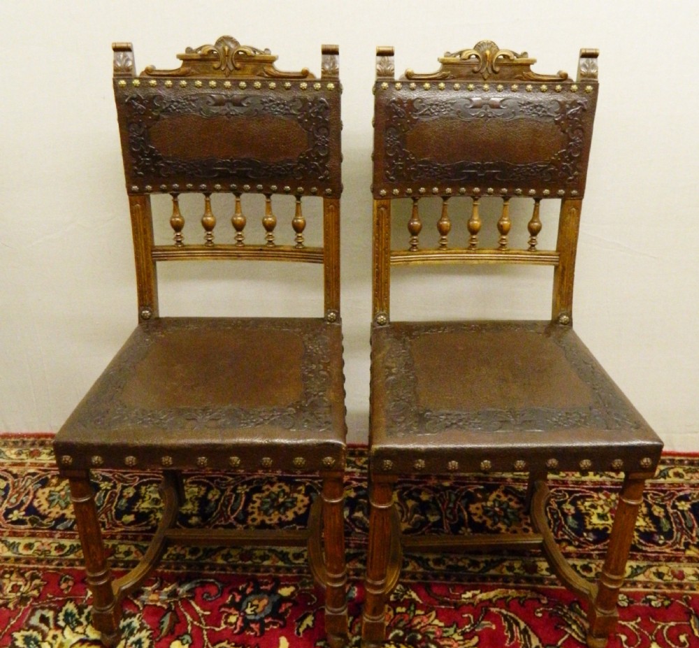 set of 6 Arts & Crafts dining chairs View VI