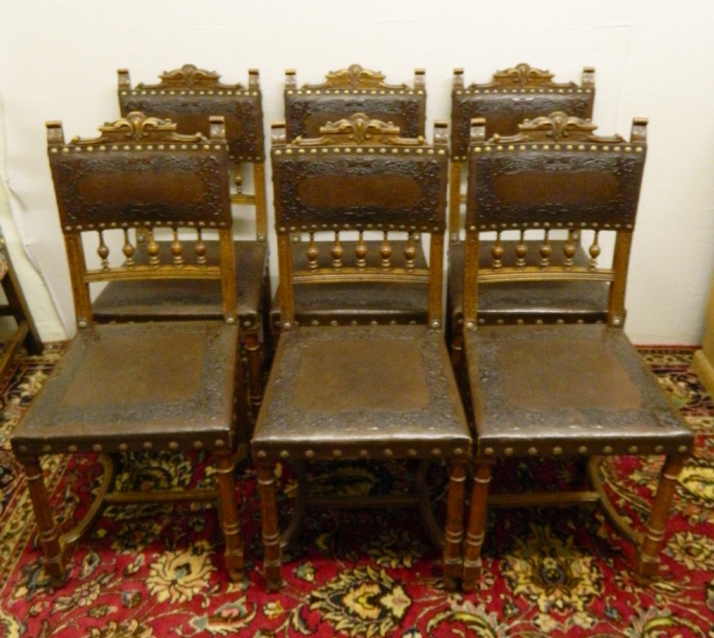 set of 6 Arts & Crafts dining chairs View VII