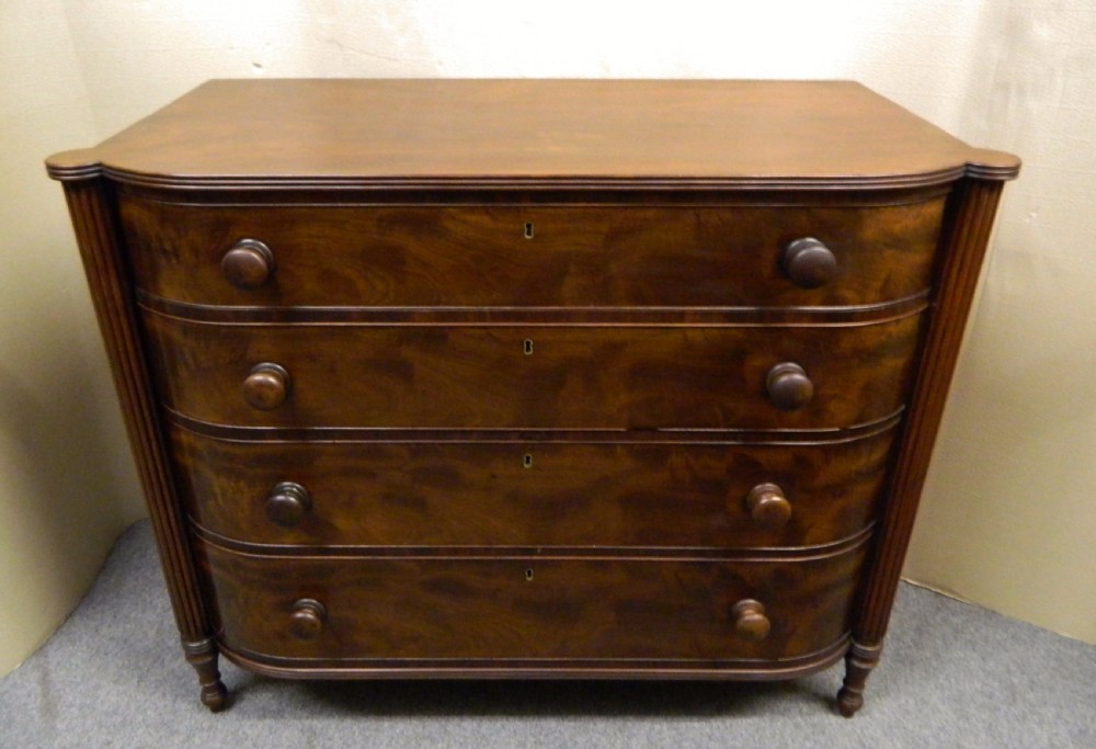 mahogany column chest of drawers View II
