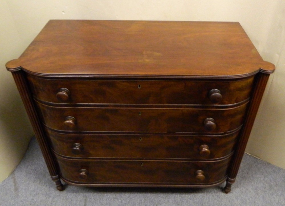 mahogany column chest of drawers View V