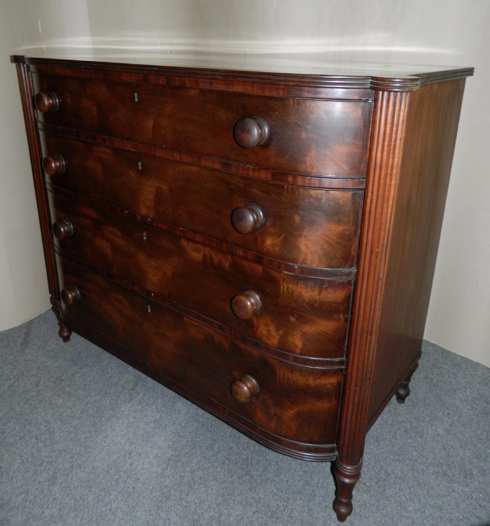 mahogany column chest of drawers View VI