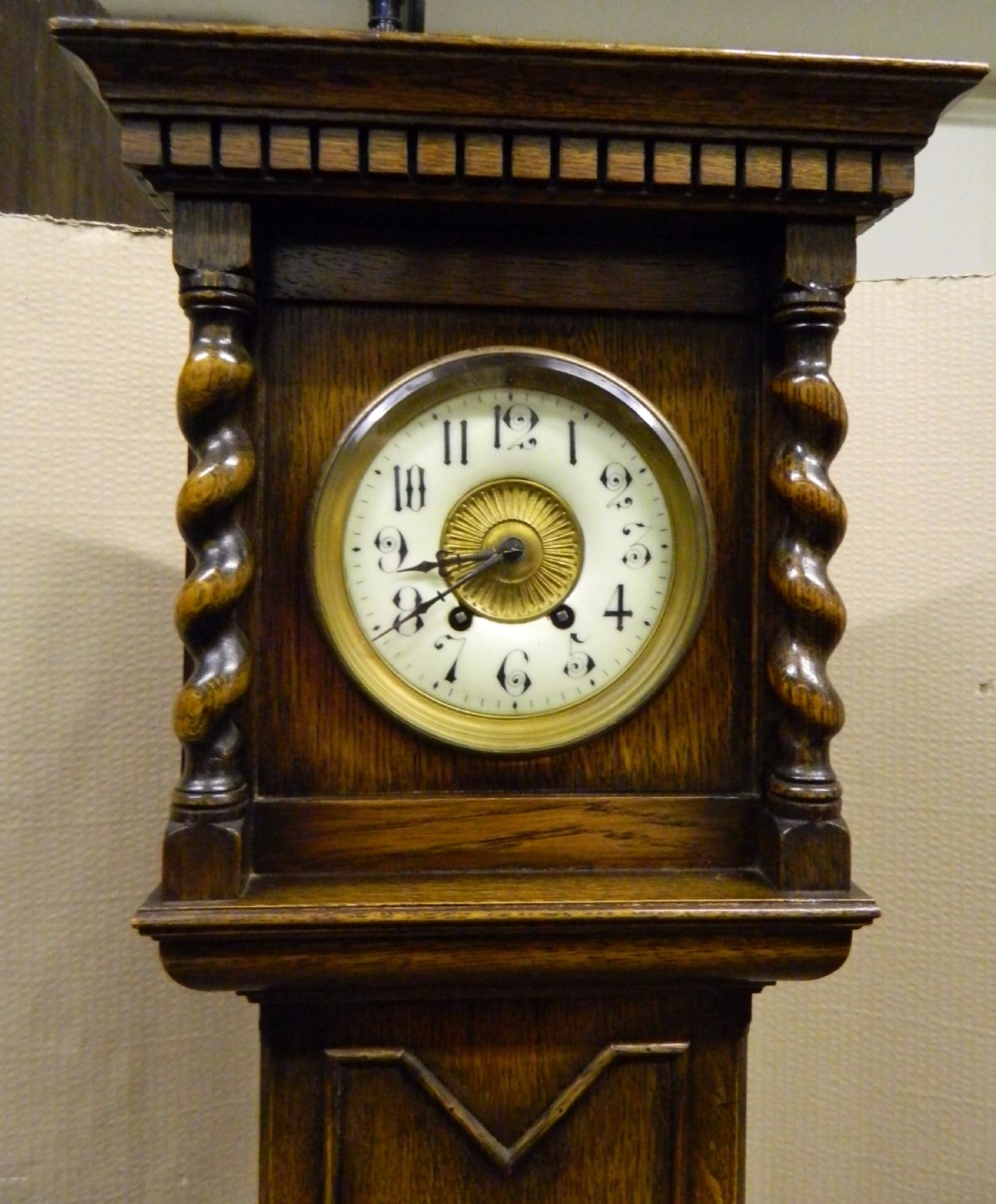 oak grandmother clock View II
