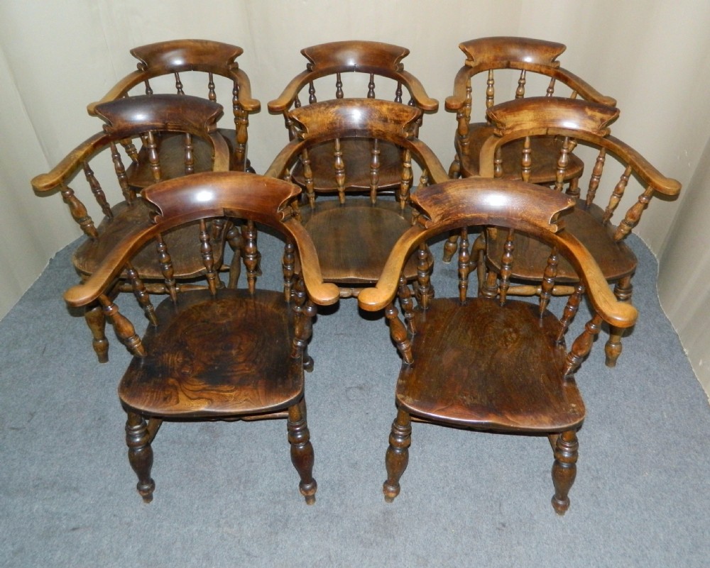 set of 8 smokers bow chairs View II