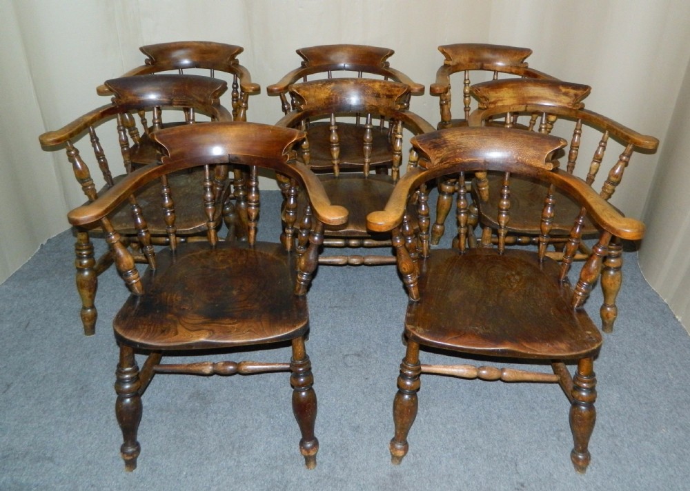 set of 8 smokers bow chairs View VI
