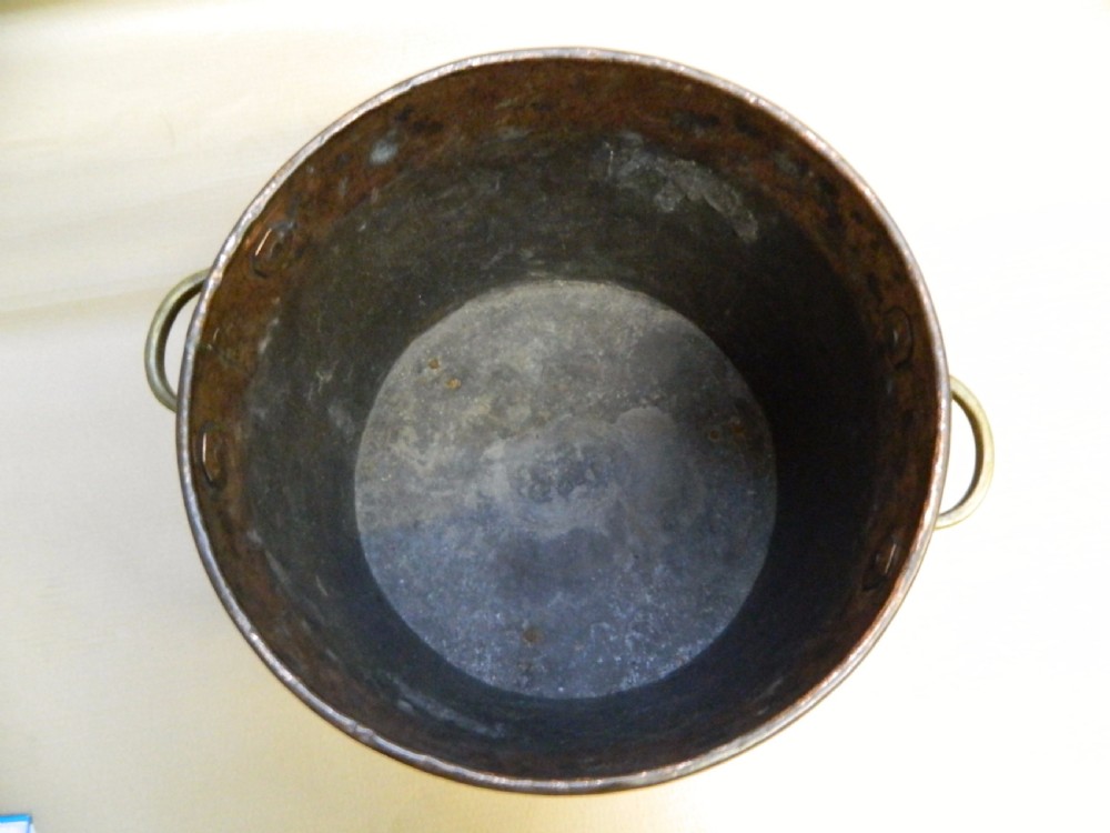 Arts & Crafts brass and copper log bin View V