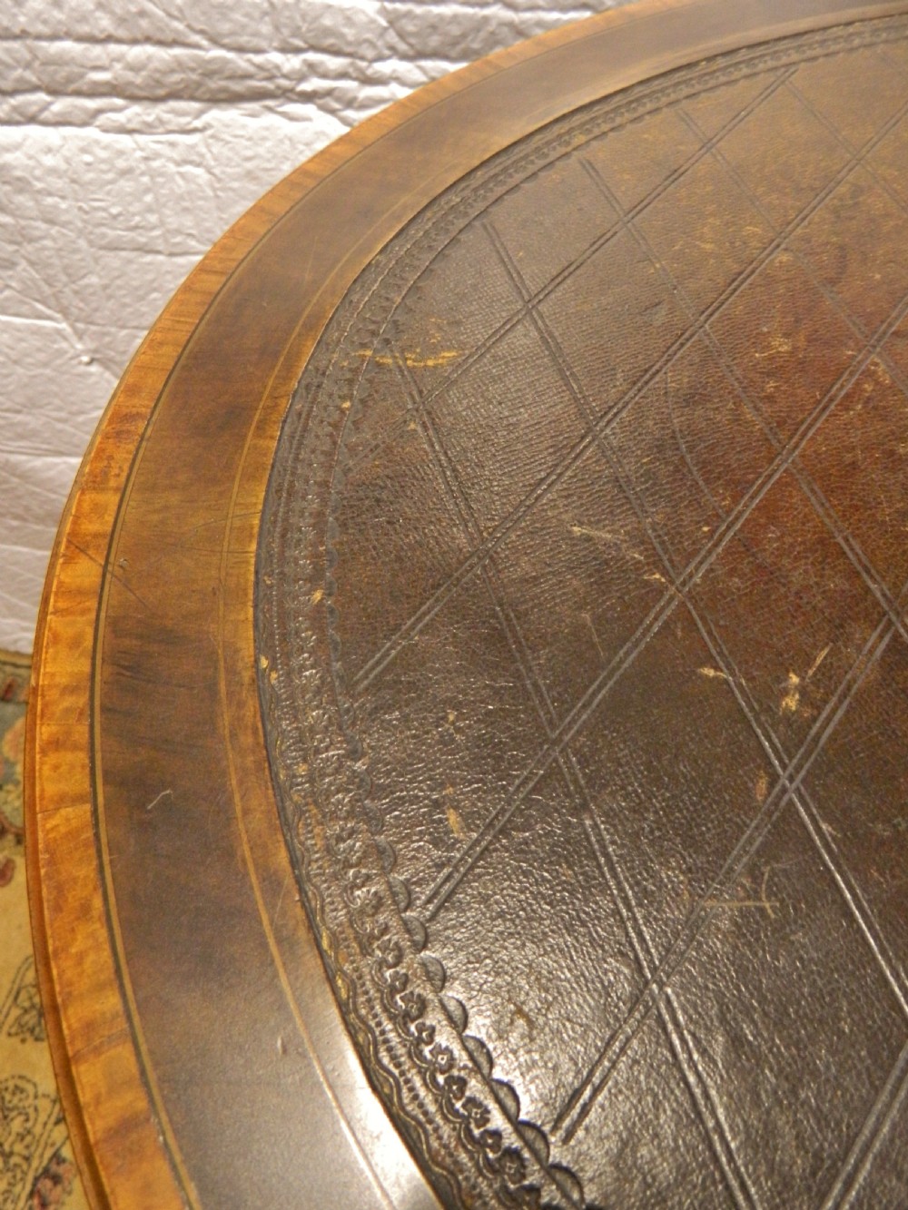 mahogany kidney shaped writing table View II