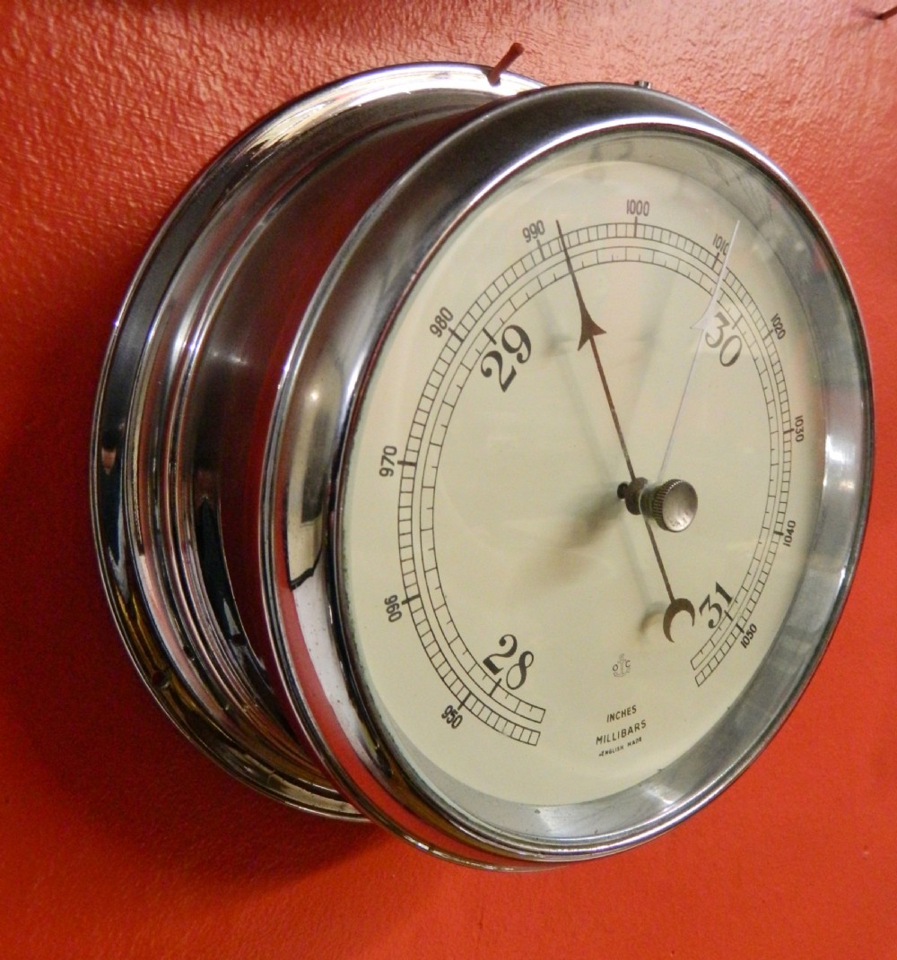 chrome marine barometer View III