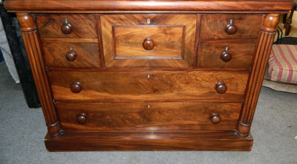 Scottish mahogany linen press View IV