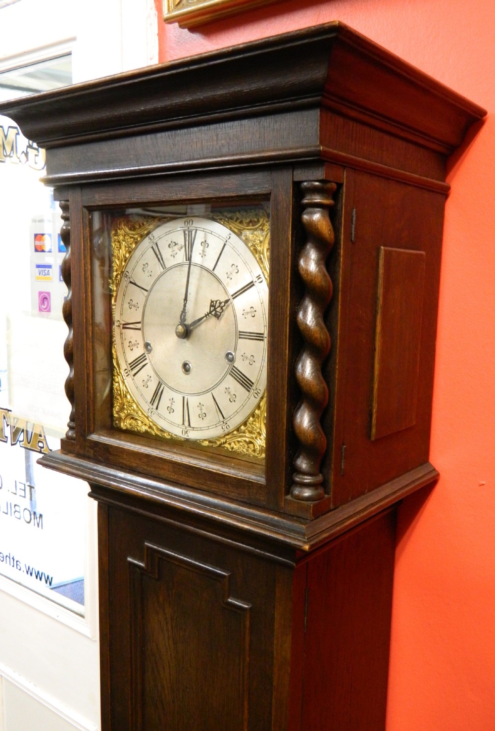 Oak grandmother clock by Winterhalder View V