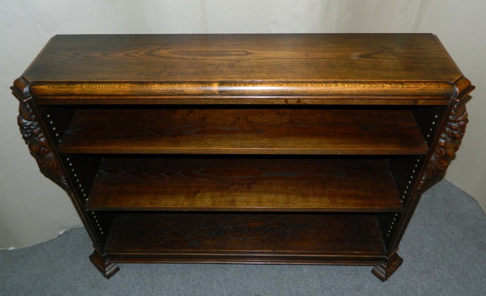 carved oak bookcase View V