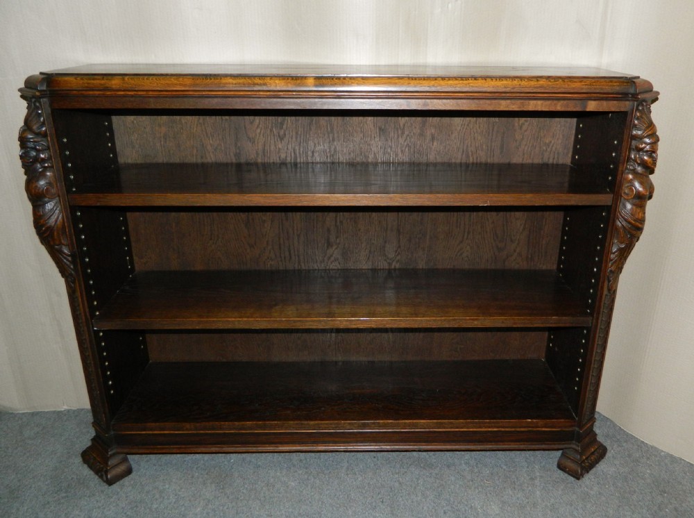 carved oak bookcase View VI