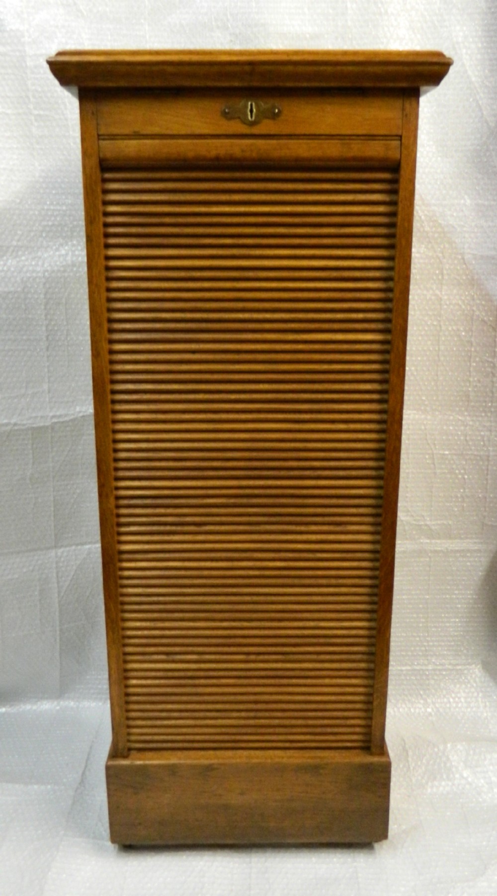 Oak tambour front filing cabinet - Kenrick & Jefferson