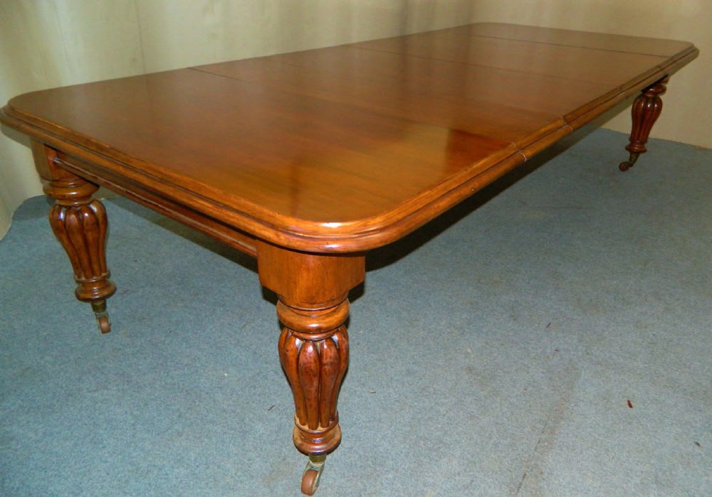 large extending mahogany dining table View V