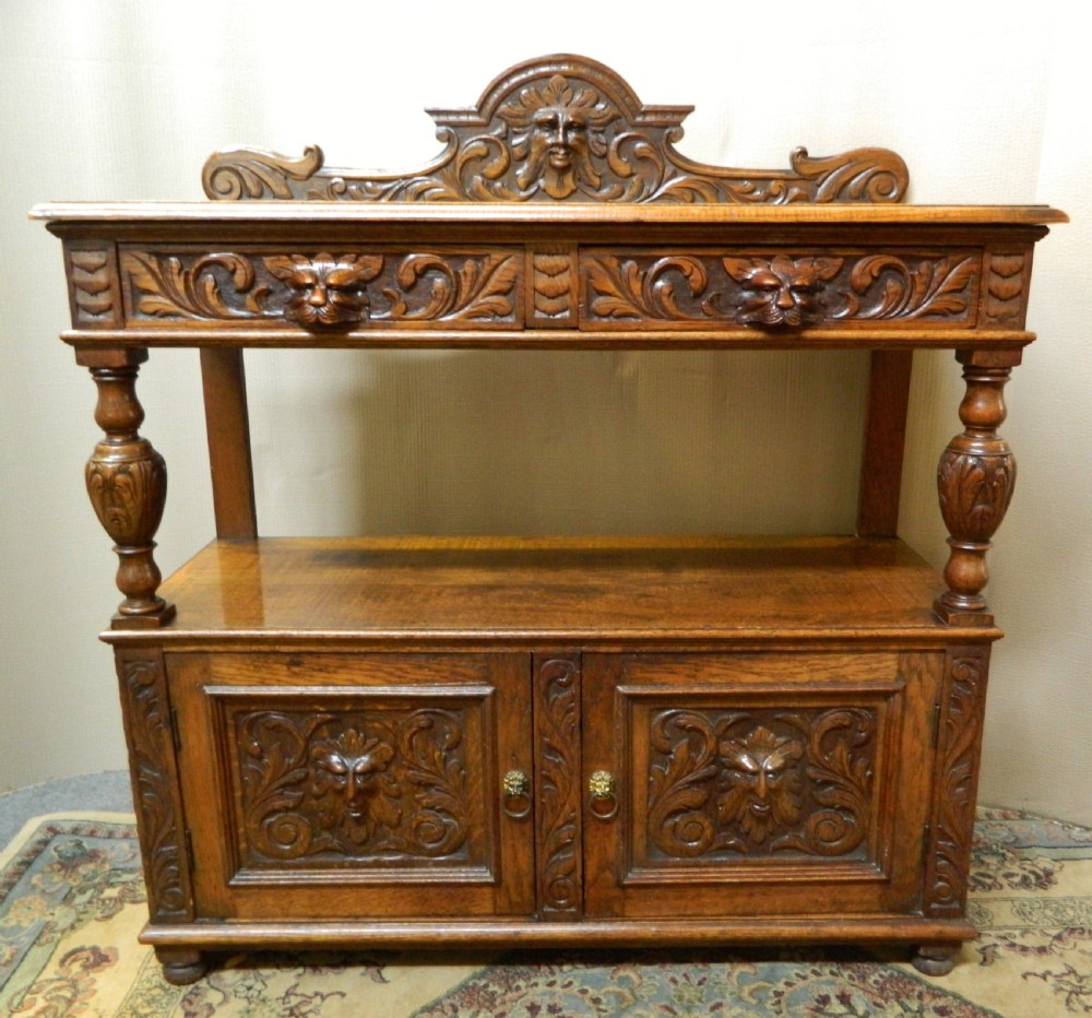 carved oak buffet