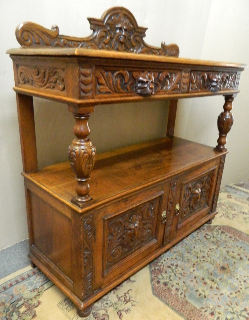 carved oak buffet View III