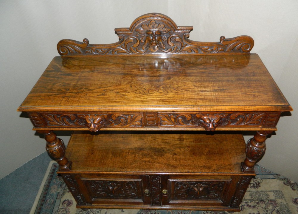 carved oak buffet View VI