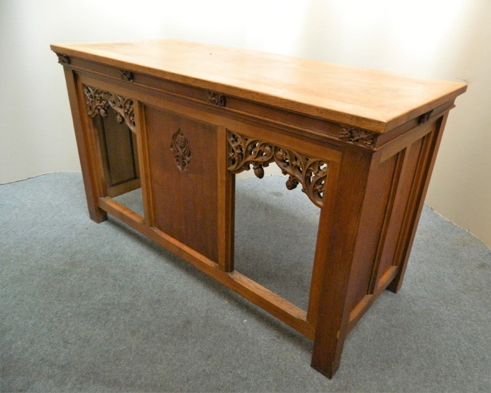 oak altar table View IV