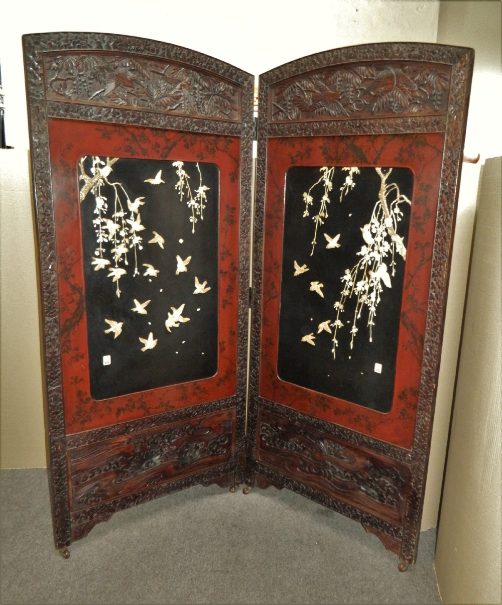 Oriental two fold screen