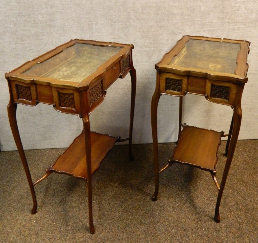 pair of mahogany bijouterie tables