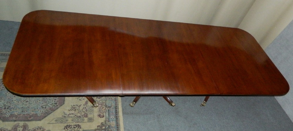 large 11'  mahogany triple pillar dining table View V