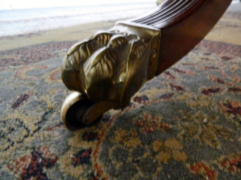 large 11'  mahogany triple pillar dining table View VII