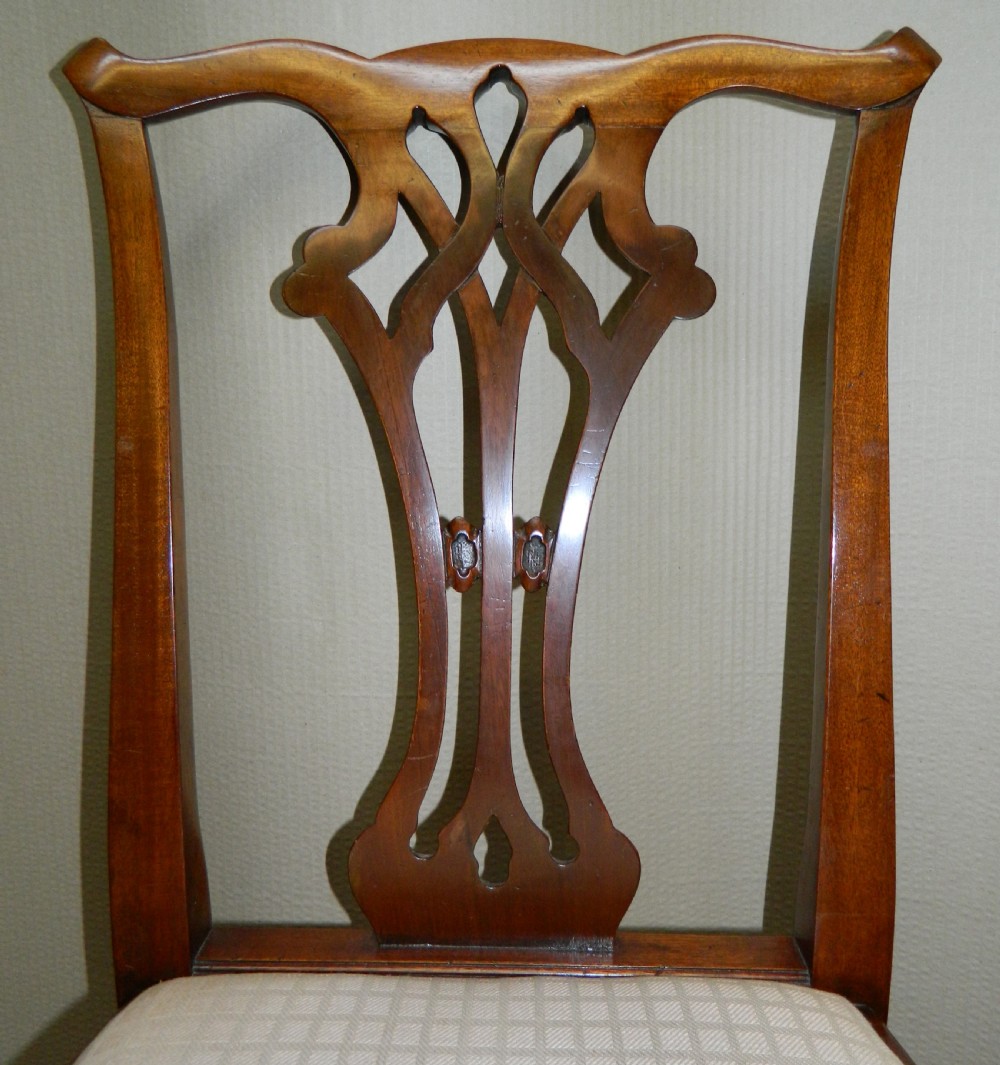good quality set of 12 mahogany dining chairs View III