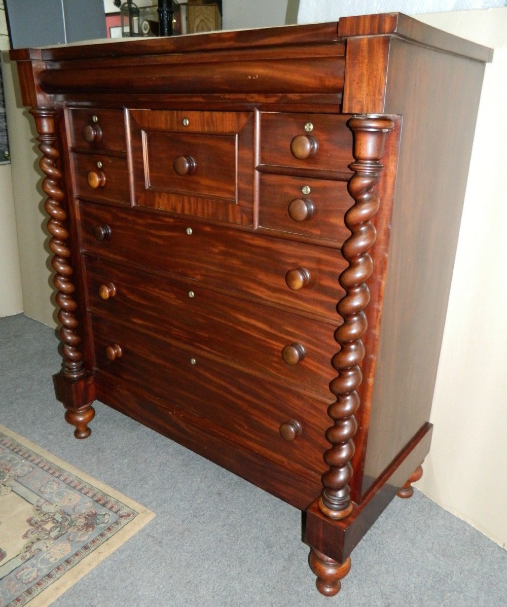large mahogany scotch chest of drawers View IV