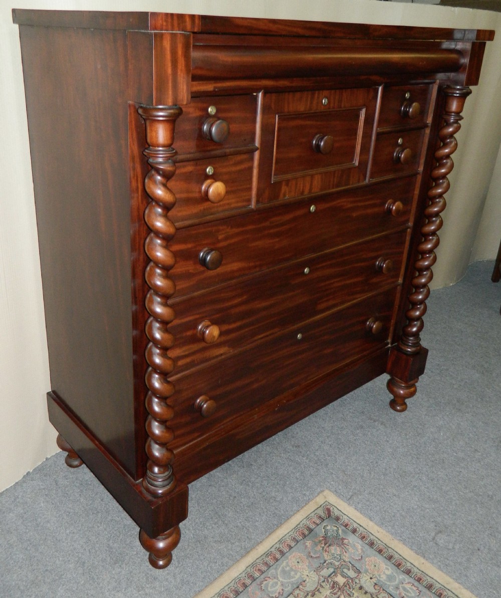 large mahogany scotch chest of drawers View V