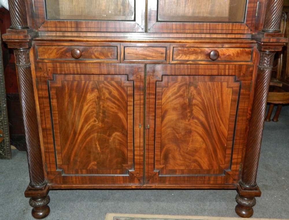 Regency mahogany bookcase View II