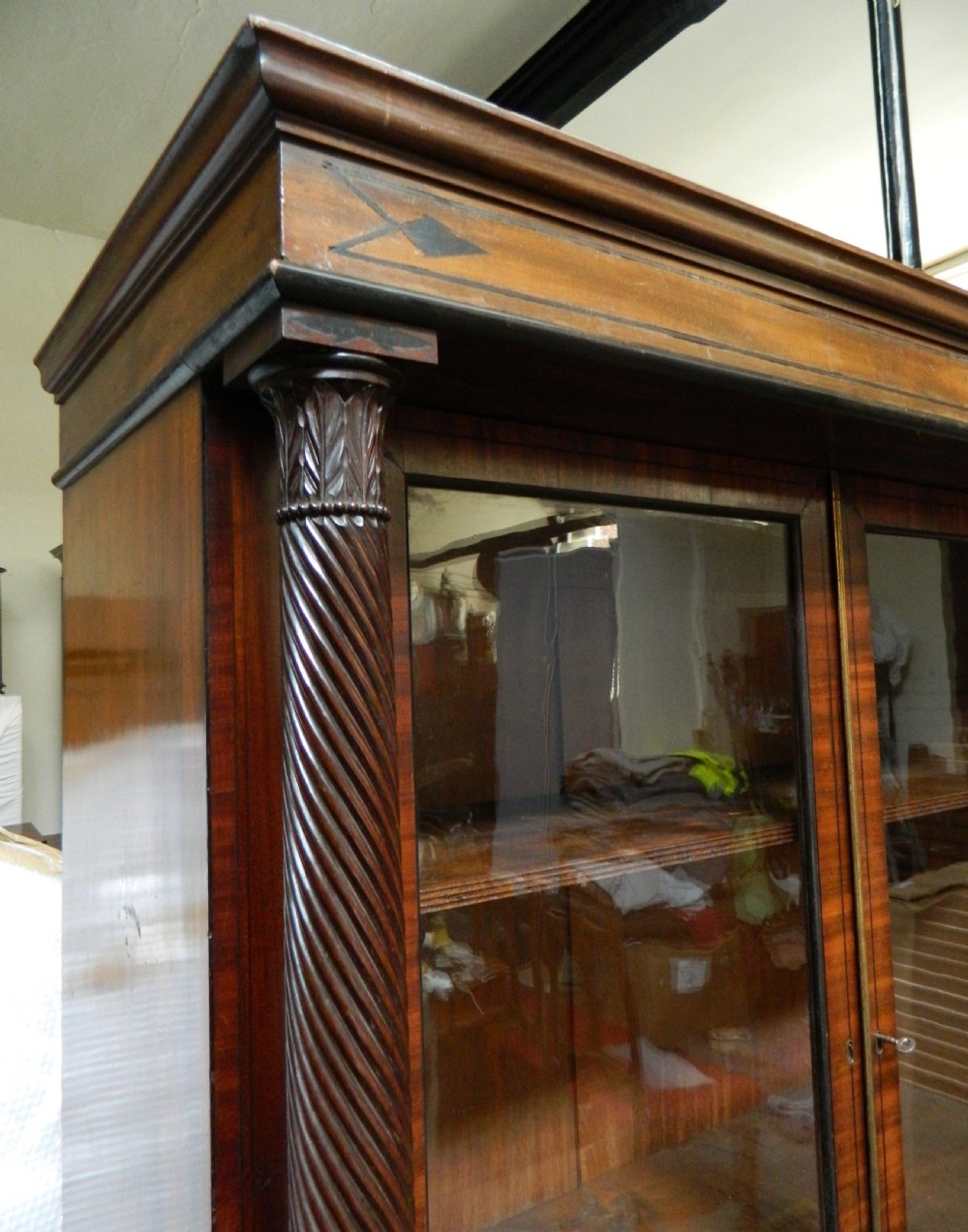 Regency mahogany bookcase View VI