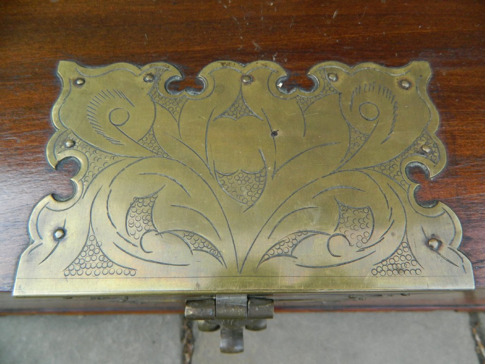 Oriental brass bound trunk View II