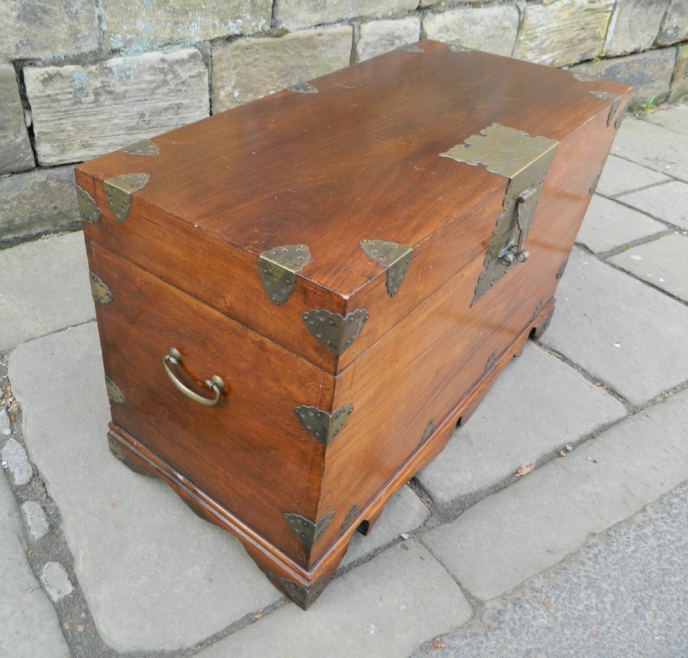 Oriental brass bound trunk View III