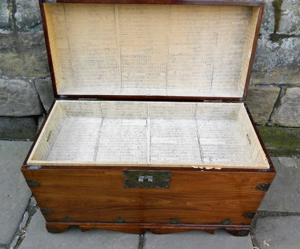 Oriental brass bound trunk View IV