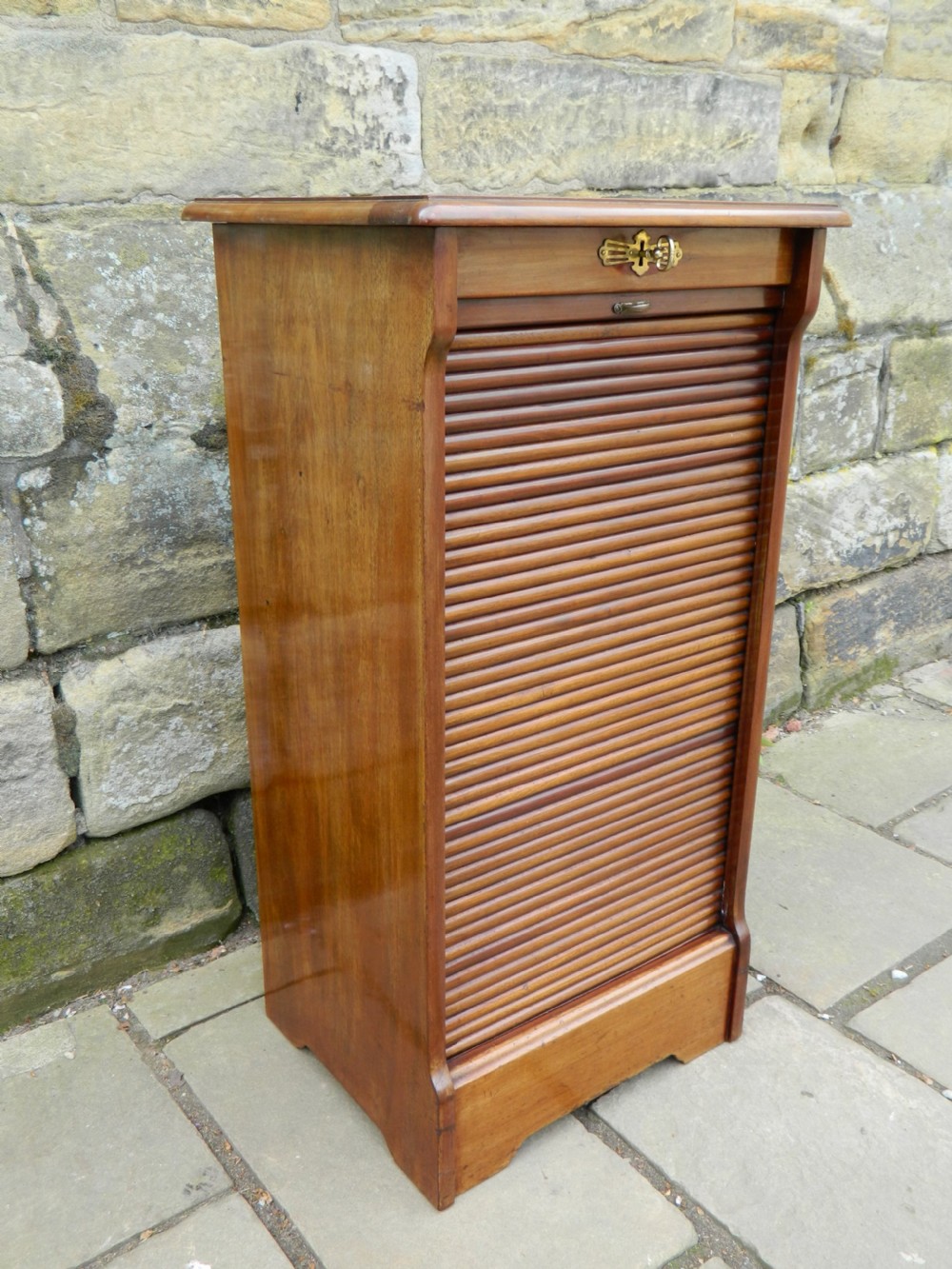 mahogany tambour front filing cabinet View IV