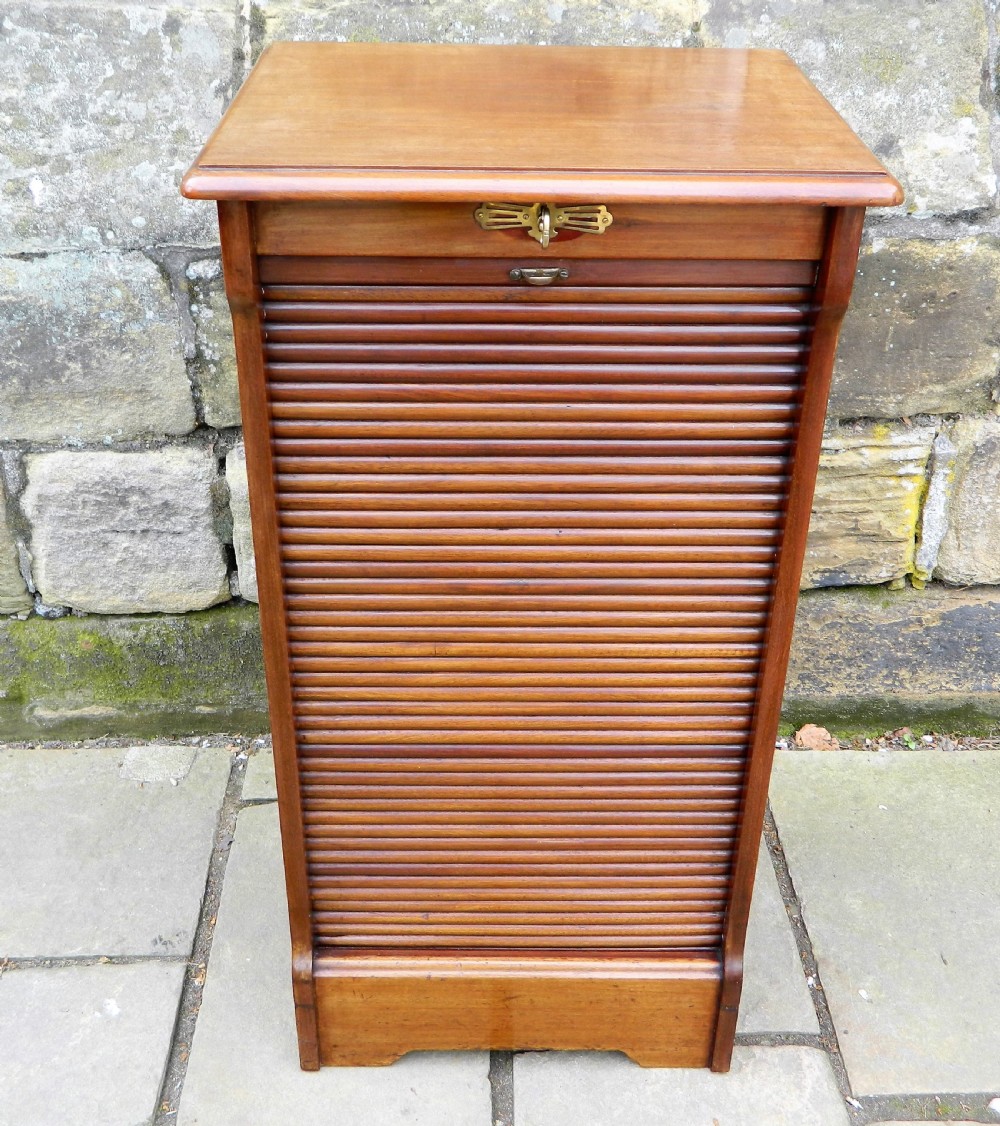 mahogany tambour front filing cabinet View V