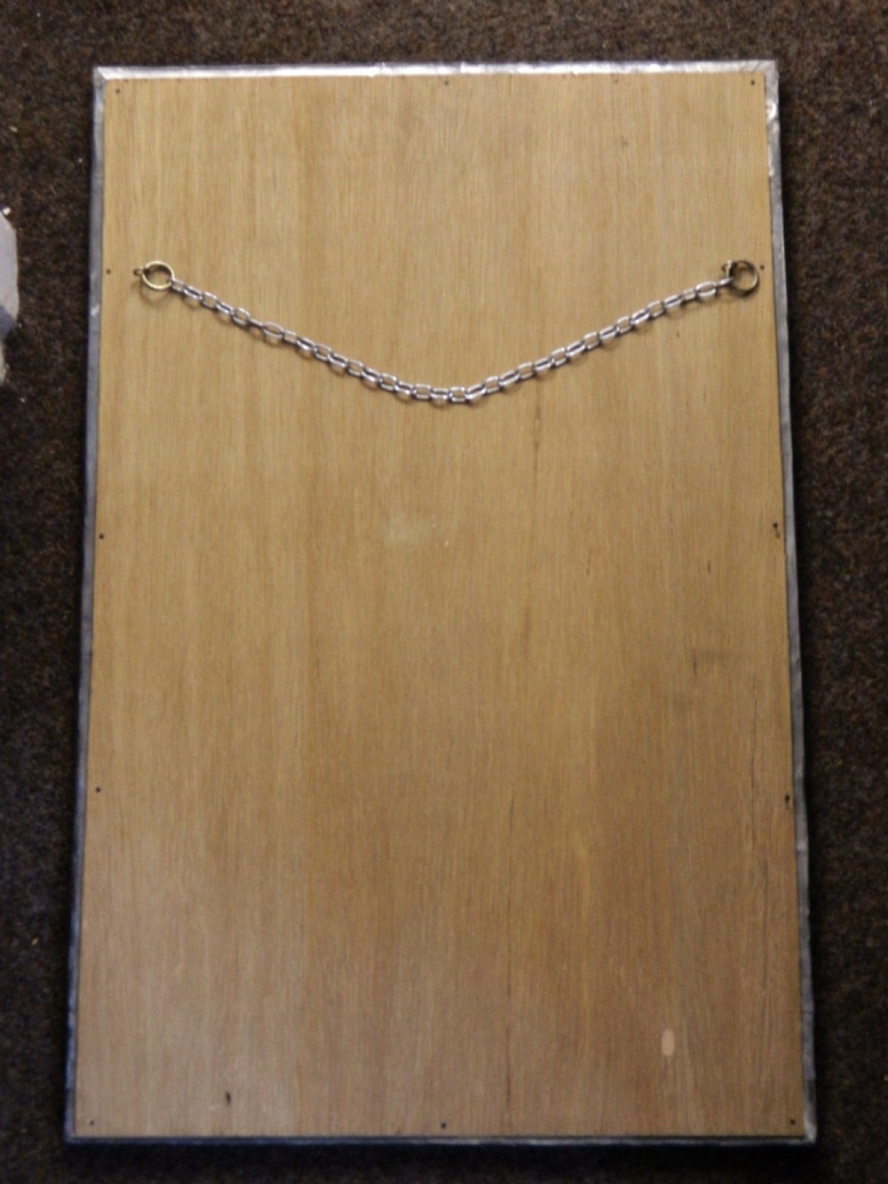 Art Nouveau pewter framed wall mirror View V