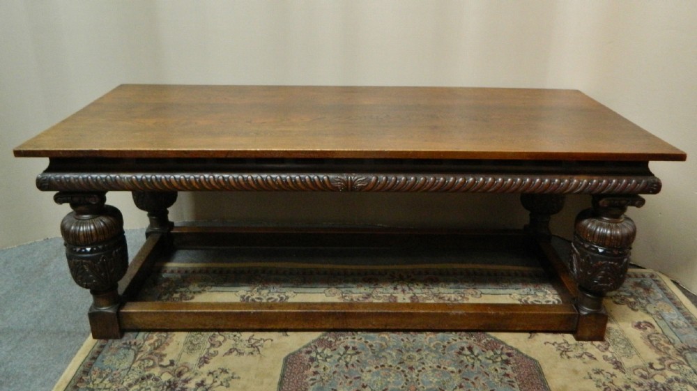 large oak refectory table View II