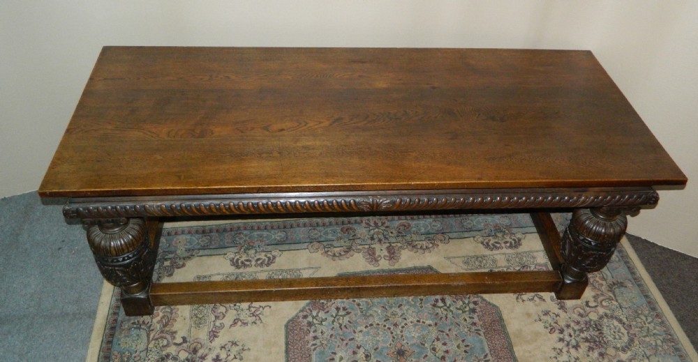 large oak refectory table View V