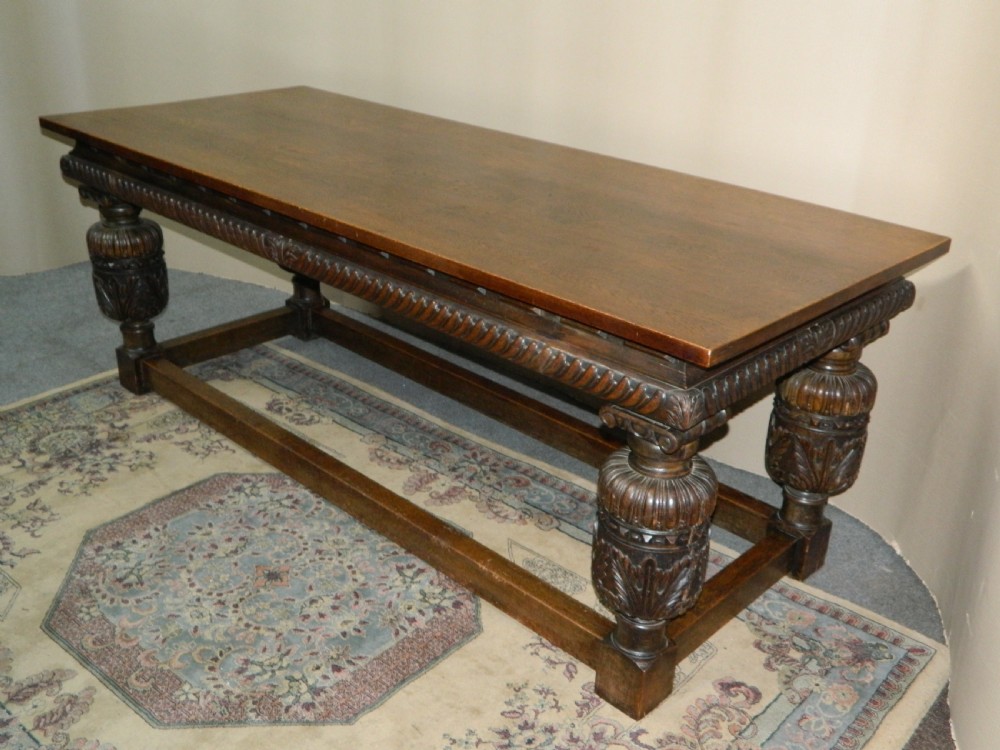 large oak refectory table View VI