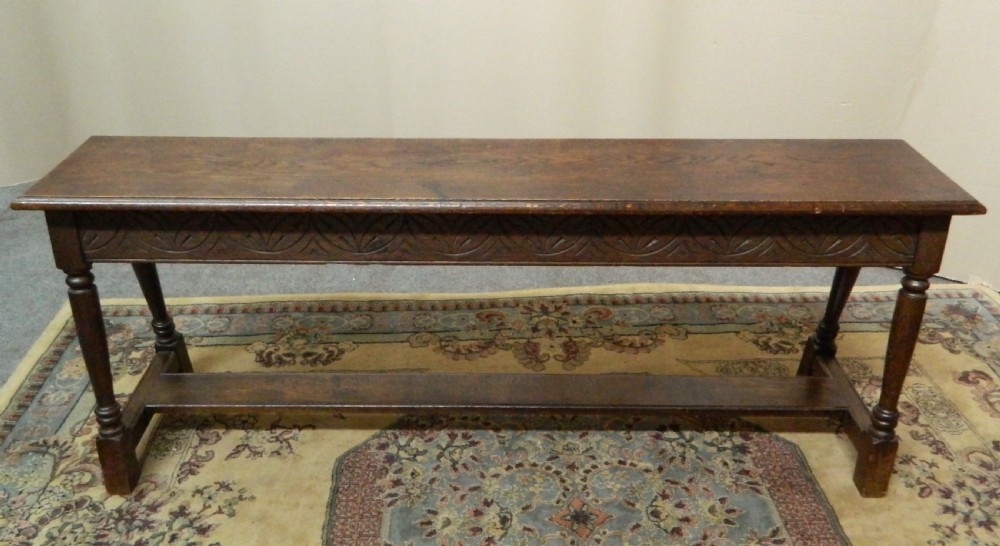 pair of carved oak benches View IV