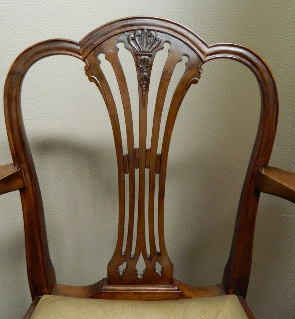 set of 10 mahogany dining chairs View III