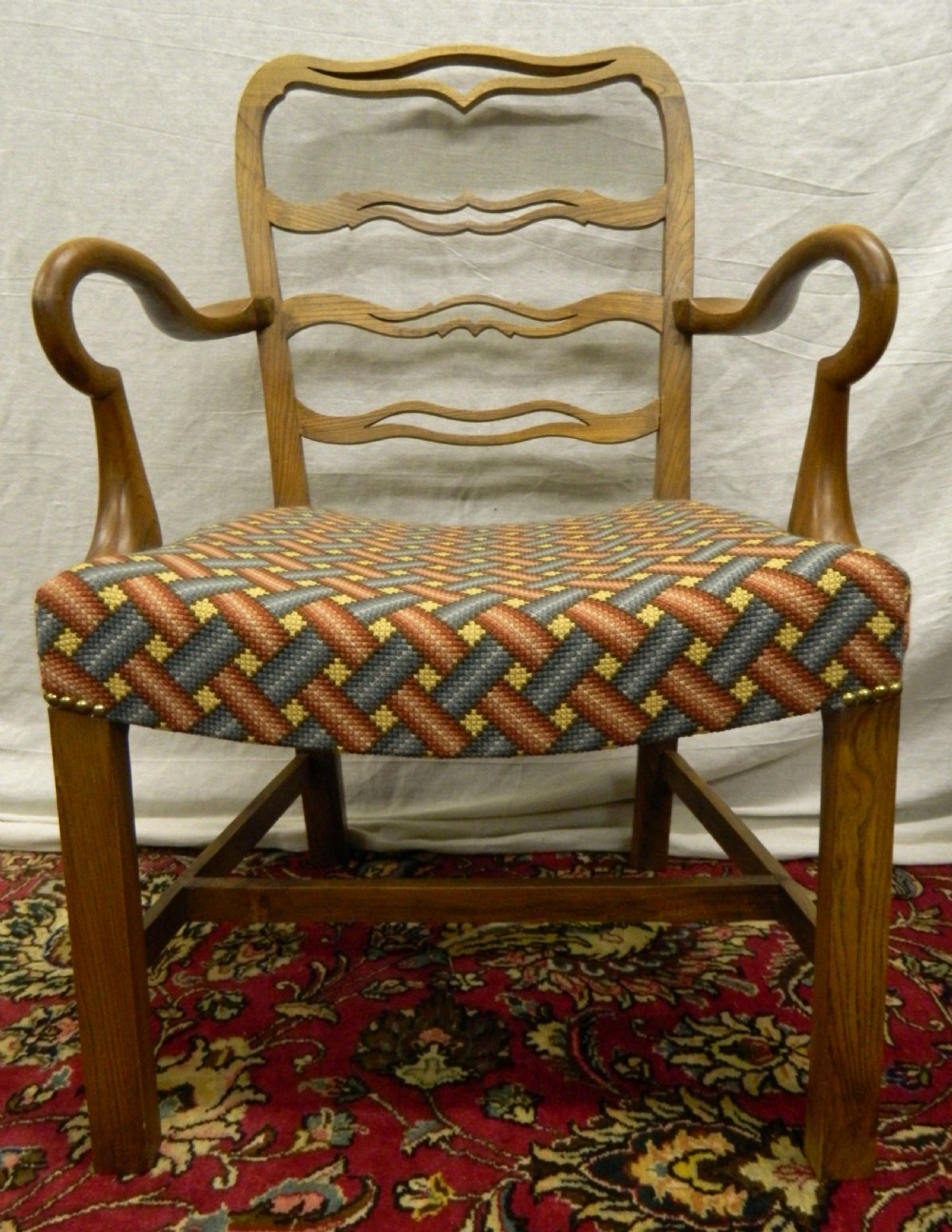set of 12 elm dining chairs View III