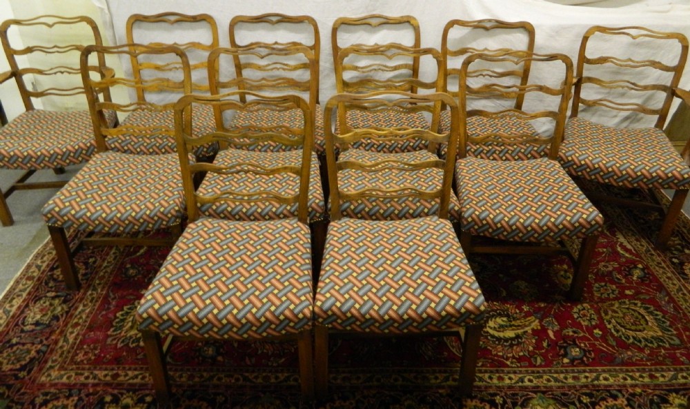 set of 12 elm dining chairs View VII