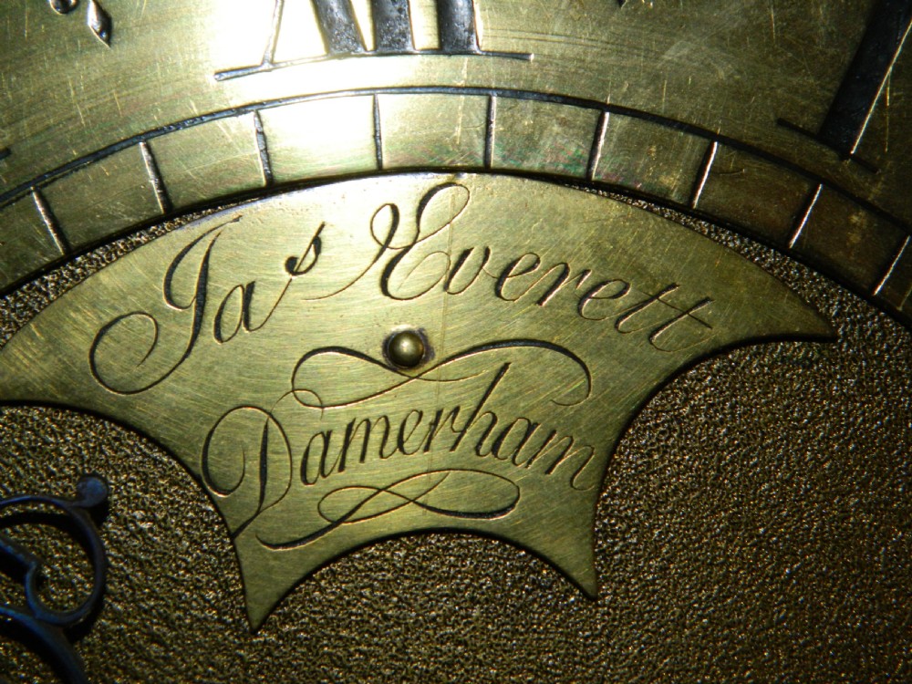 small oak single pointer longcase clock View VI