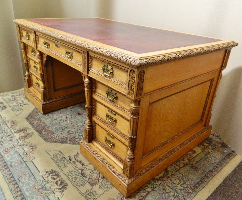 oak partners desk by Maple & Co. View V