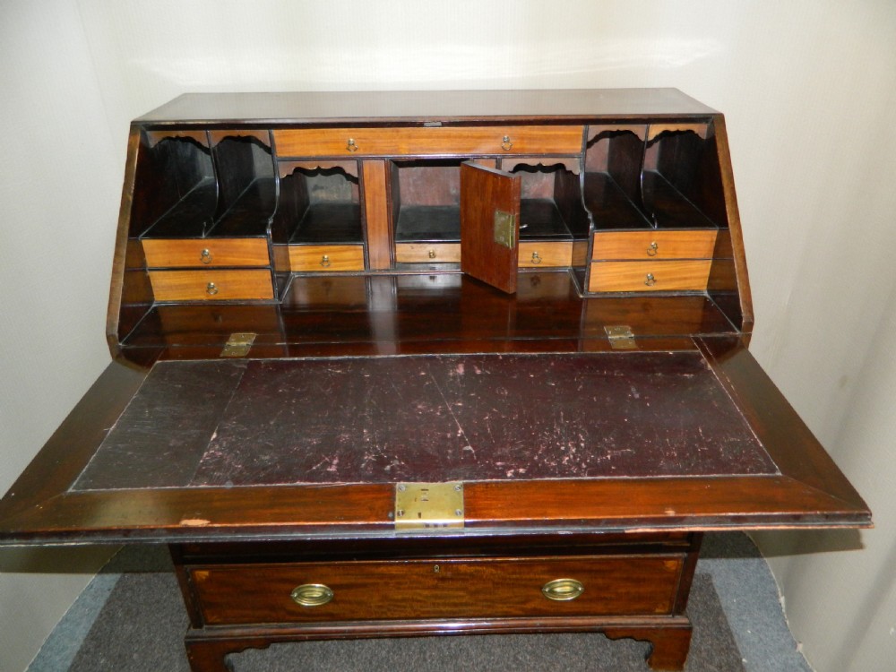 Georgian inlaid mahogany bureau View V