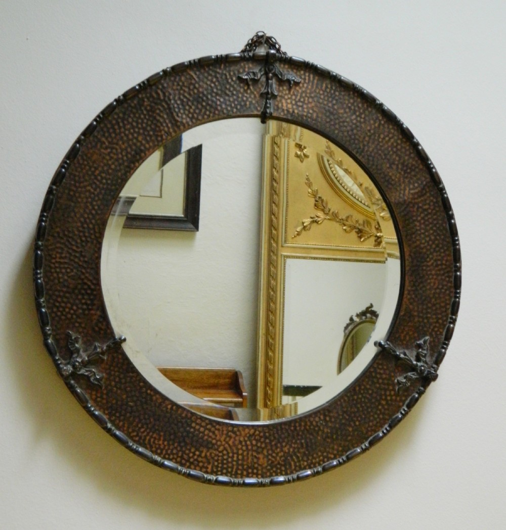 Arts & Crafts copper wall mirror