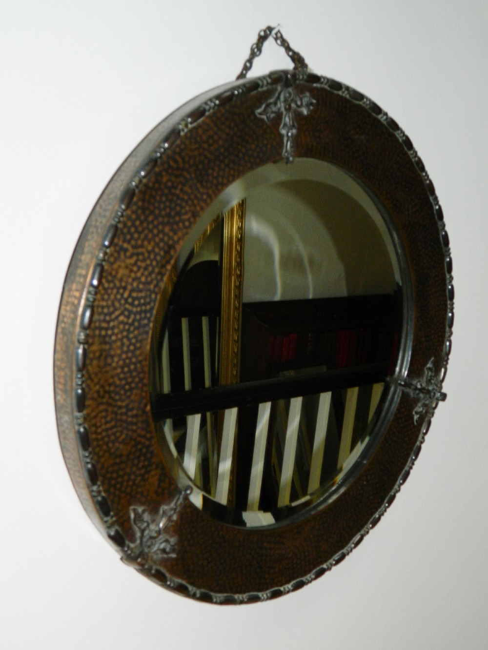 Arts & Crafts copper wall mirror View II