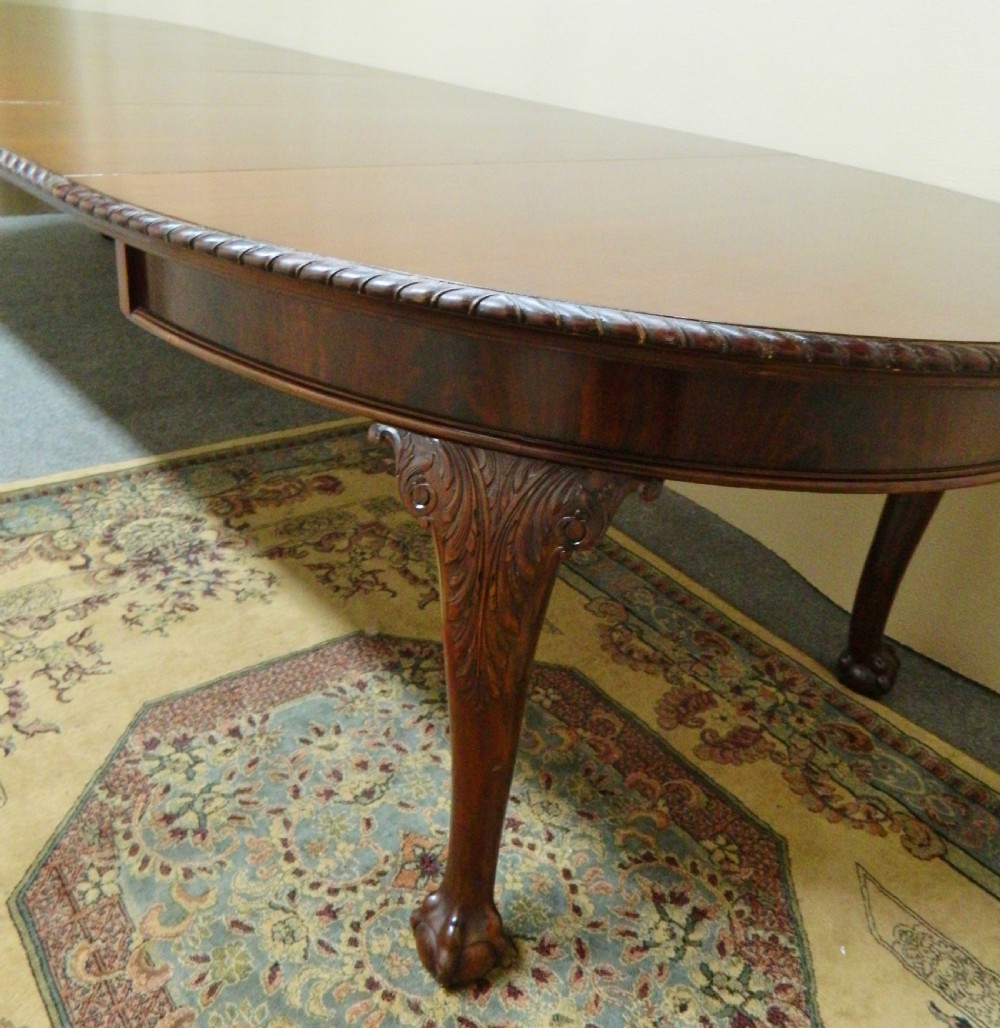 large 12' mahogany extending dining table View IV