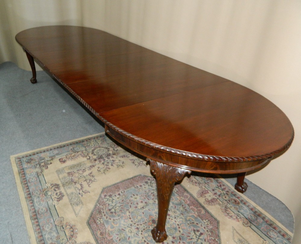large 12' mahogany extending dining table View V